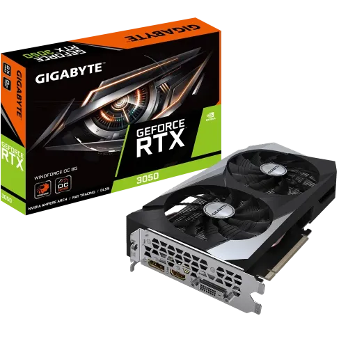 GIGABYTE GeForce RTX 3050 WINDFORCE OC 8GB GDDR6 Graphics Card